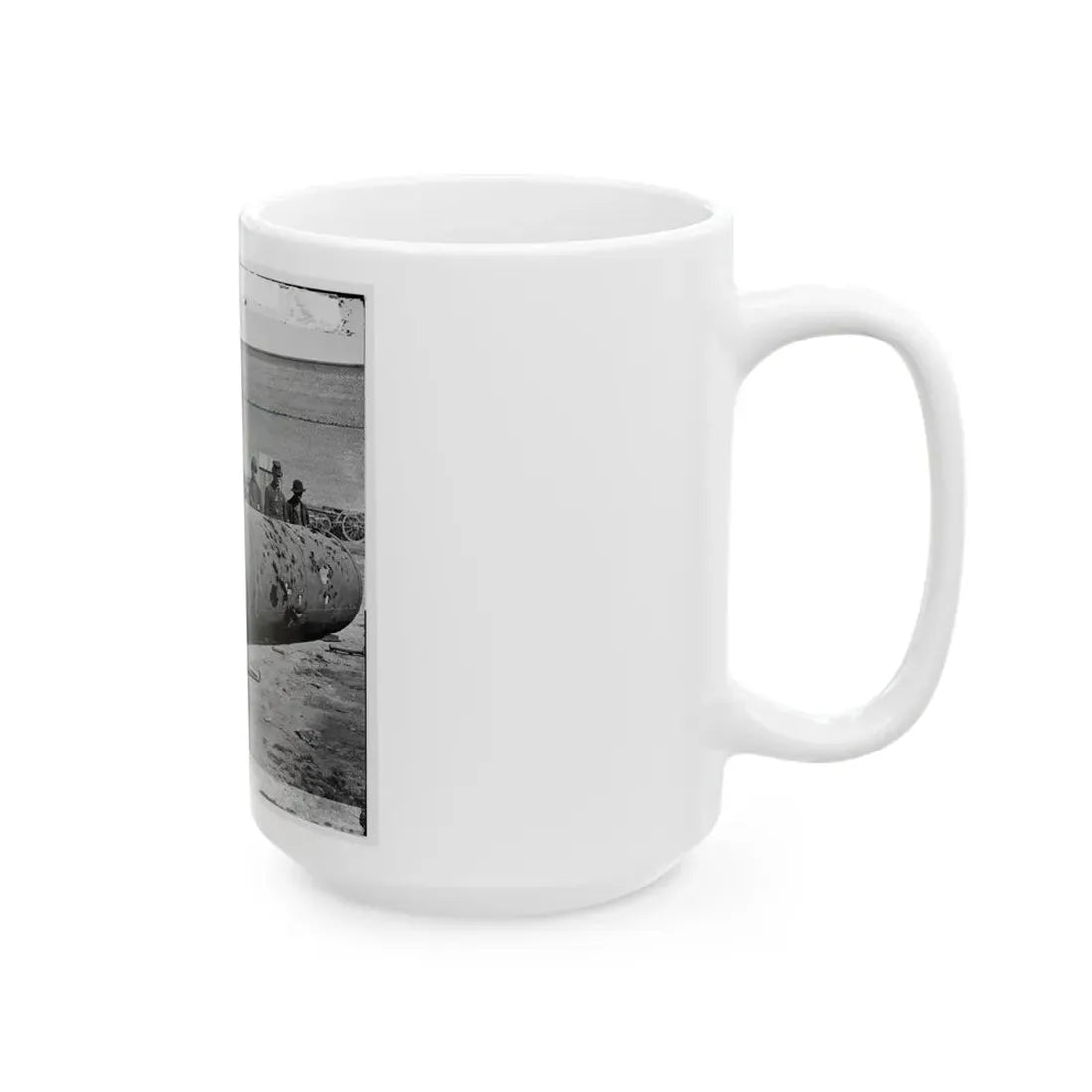 Rocketts, Richmond, Va. Battered Smokestack From C.S.S. Ironclad Ram Virginia No. 2 (U.S. Civil War) White Coffee Mug - Go Mug Yourself