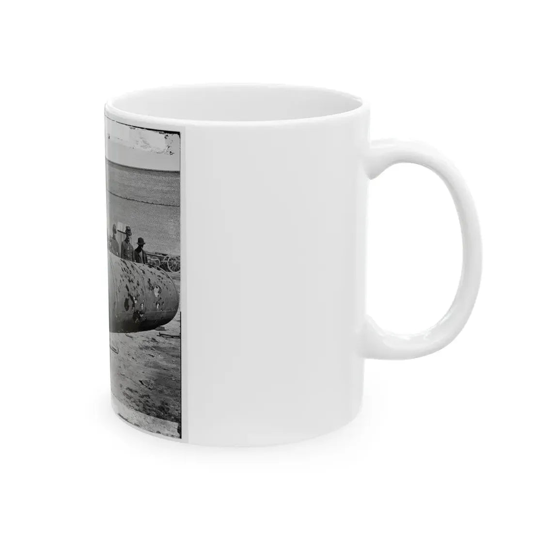 Rocketts, Richmond, Va. Battered Smokestack From C.S.S. Ironclad Ram Virginia No. 2 (U.S. Civil War) White Coffee Mug - Go Mug Yourself