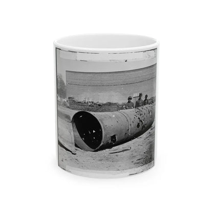 Rocketts, Richmond, Va. Battered Smokestack From C.S.S. Ironclad Ram Virginia No. 2 (U.S. Civil War) White Coffee Mug-11oz-Go Mug Yourself