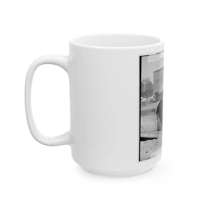 Rocketts, Richmond, Va. Battered Smokestack From C.S.S. Ironclad Ram Virginia No. 2 (U.S. Civil War) White Coffee Mug-Go Mug Yourself