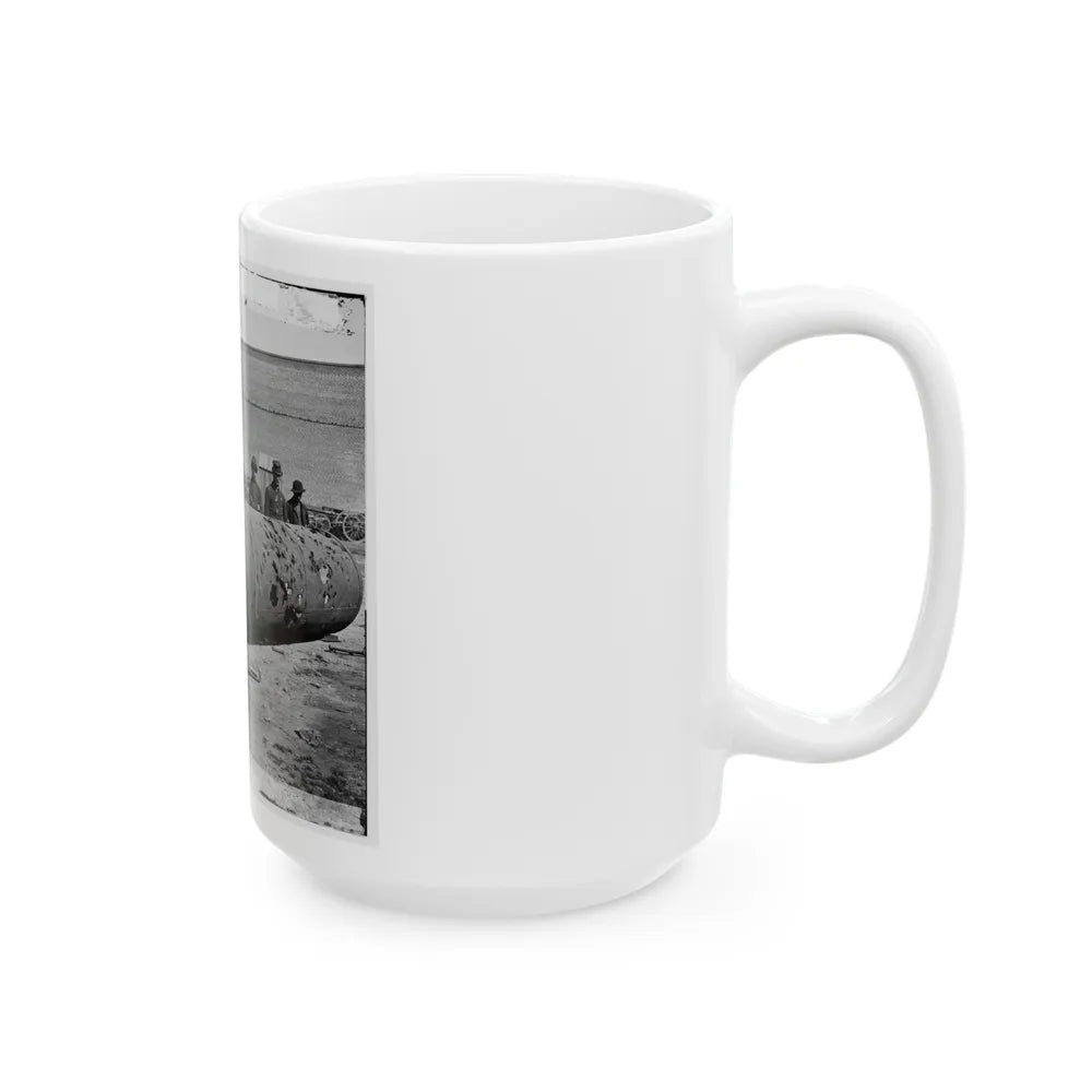 Rocketts, Richmond, Va. Battered Smokestack From C.S.S. Ironclad Ram Virginia No. 2 (U.S. Civil War) White Coffee Mug-Go Mug Yourself