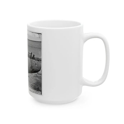 Rocketts, Richmond, Va. Battered Smokestack From C.S.S. Ironclad Ram Virginia No. 2 (U.S. Civil War) White Coffee Mug-Go Mug Yourself