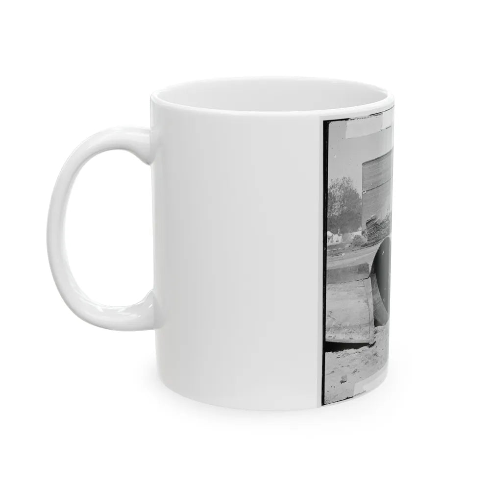 Rocketts, Richmond, Va. Battered Smokestack From C.S.S. Ironclad Ram Virginia No. 2 (U.S. Civil War) White Coffee Mug-Go Mug Yourself