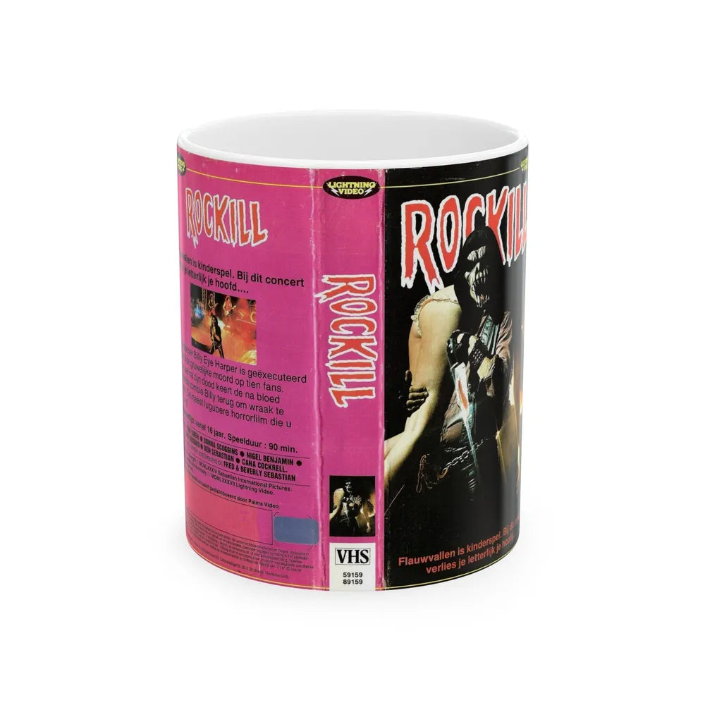 ROCKILL (VHS COVER) - White Coffee Mug-11oz-Go Mug Yourself