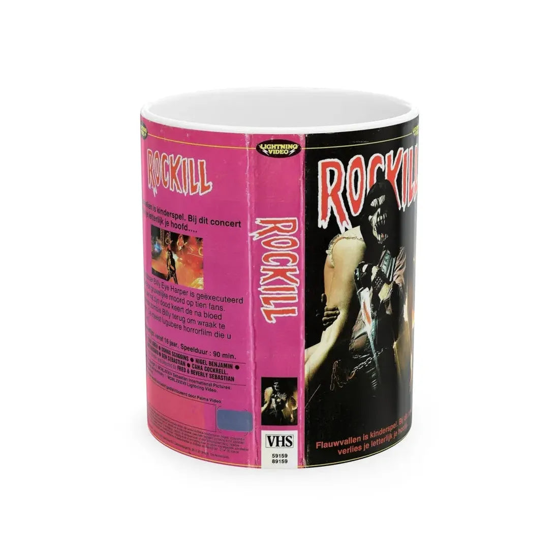 ROCKILL (VHS COVER) - White Coffee Mug 11oz - Go Mug Yourself