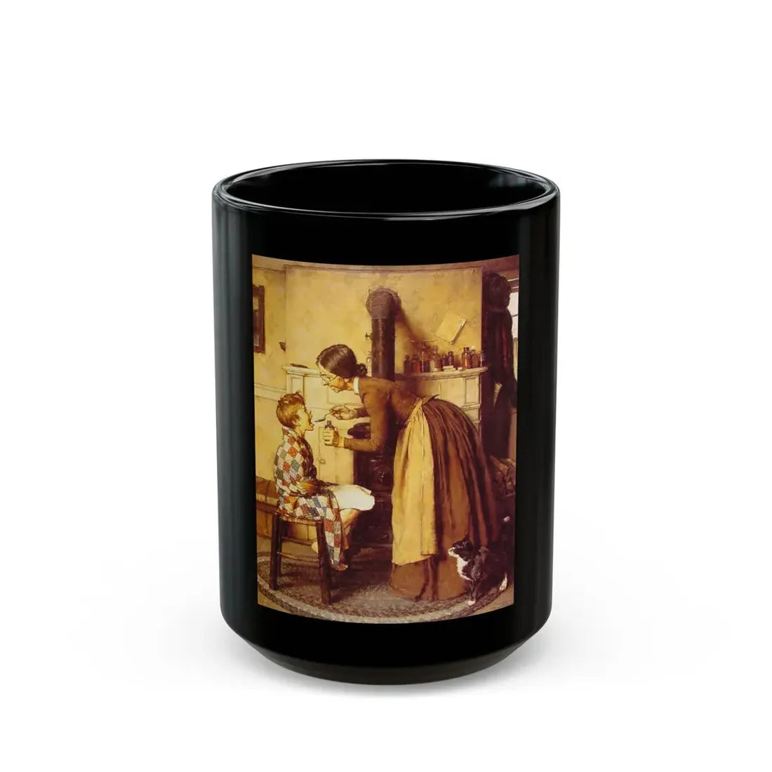 Rockwell1 (14) - Black Coffee Mug 15oz - Go Mug Yourself