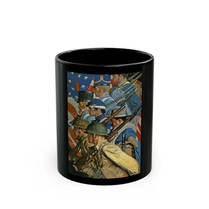 Rockwell2 (12) - Black Coffee Mug 11oz - Go Mug Yourself