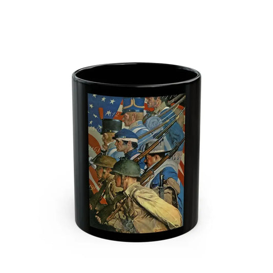 Rockwell2 (12) - Black Coffee Mug 11oz - Go Mug Yourself