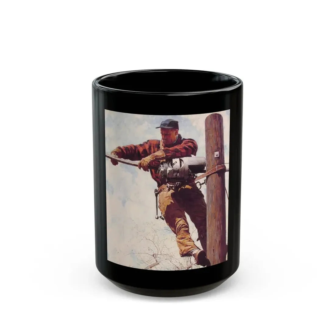 Rockwell2 (24) - Black Coffee Mug 15oz - Go Mug Yourself