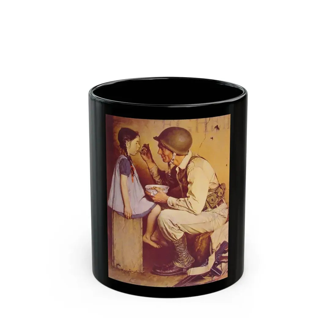 Rockwell2 (4) - Black Coffee Mug 11oz - Go Mug Yourself