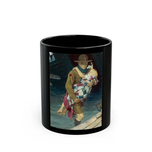 Rockwell2 (5) - Black Coffee Mug 11oz - Go Mug Yourself
