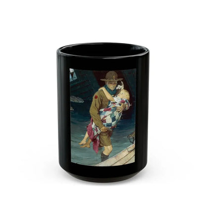 Rockwell2 (5) - Black Coffee Mug 15oz - Go Mug Yourself