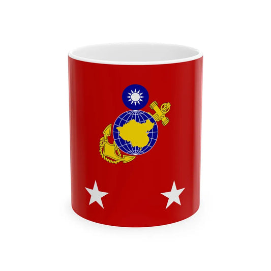 ROCMC Lieutenant Generals Flag 1964 (China) White Coffee Mug 11oz - Go Mug Yourself
