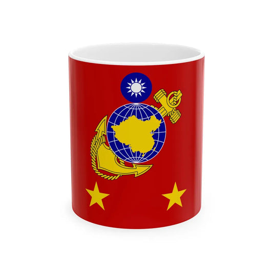 ROCMC Lieutenant Generals Flag (China) White Coffee Mug 11oz - Go Mug Yourself