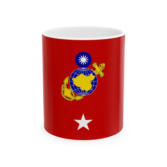 ROCMC Major Generals Flag 1964 (China) White Coffee Mug 11oz - Go Mug Yourself