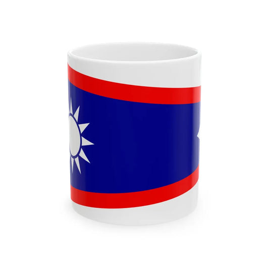 ROCN Battle Fleet Leaders Pennant (China) White Coffee Mug 11oz - Go Mug Yourself