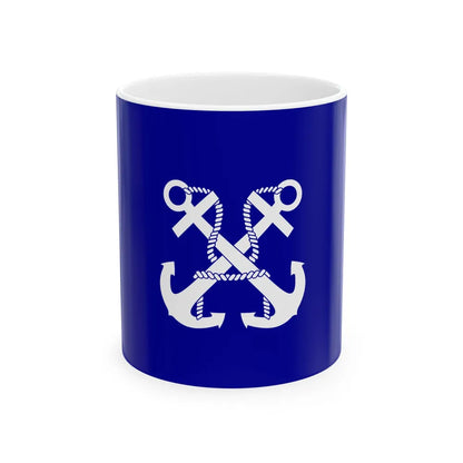 ROCN Commander-in-Chiefs Flag 1929 (China) White Coffee Mug 11oz - Go Mug Yourself