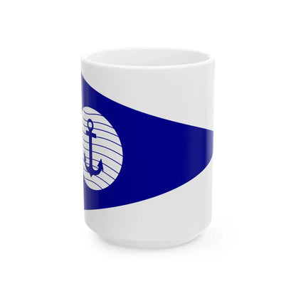 ROCN Navigating Battle Ship Pennant 1950 (China) White Coffee Mug 15oz - Go Mug Yourself