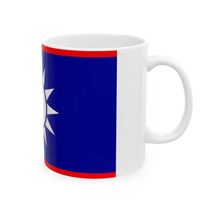 ROCN Rear Admirals Flag 1929 (China) White Coffee Mug - Go Mug Yourself