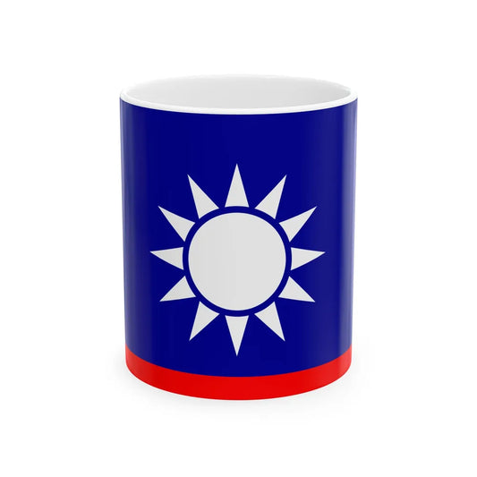 ROCN Vice Admirals Flag 1929 (China) White Coffee Mug 11oz - Go Mug Yourself