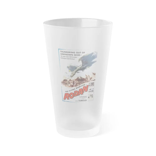 RODAN 1956 Movie Poster - Frosted Pint Glass 16oz-16oz-Frosted-Go Mug Yourself