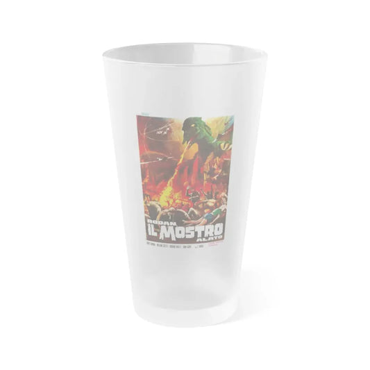 RODAN (ITALIAN) 1956 Movie Poster - Frosted Pint Glass 16oz 16oz Frosted - Go Mug Yourself