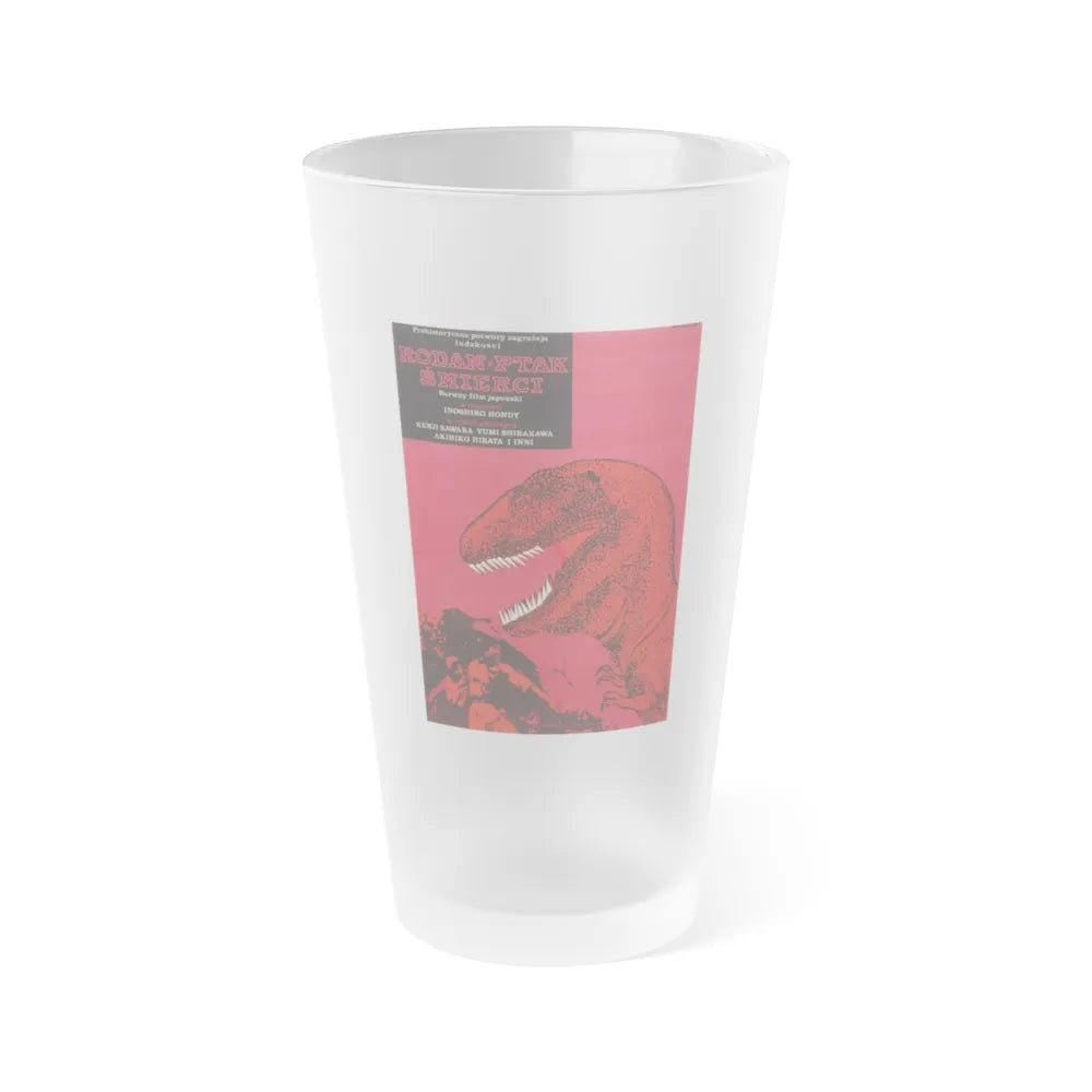 RODAN (POLISH) 1956 Movie Poster - Frosted Pint Glass 16oz-16oz-Frosted-Go Mug Yourself