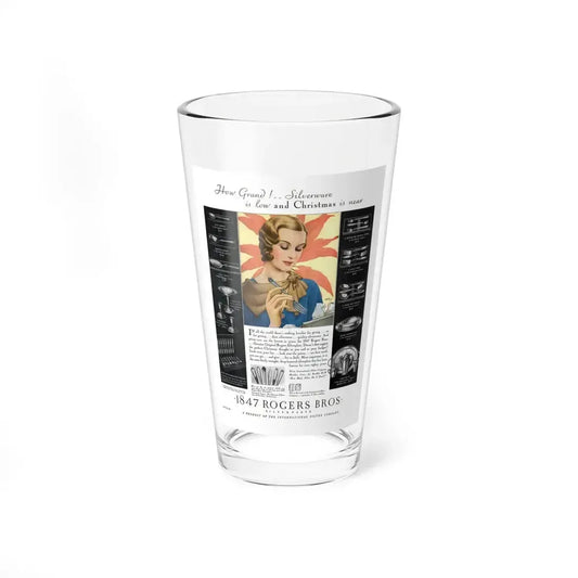 Roger Bros ad, Ladies' Home Journal, December 1931 (Magazine Illustration) Pint Glass 16oz 16oz - Go Mug Yourself