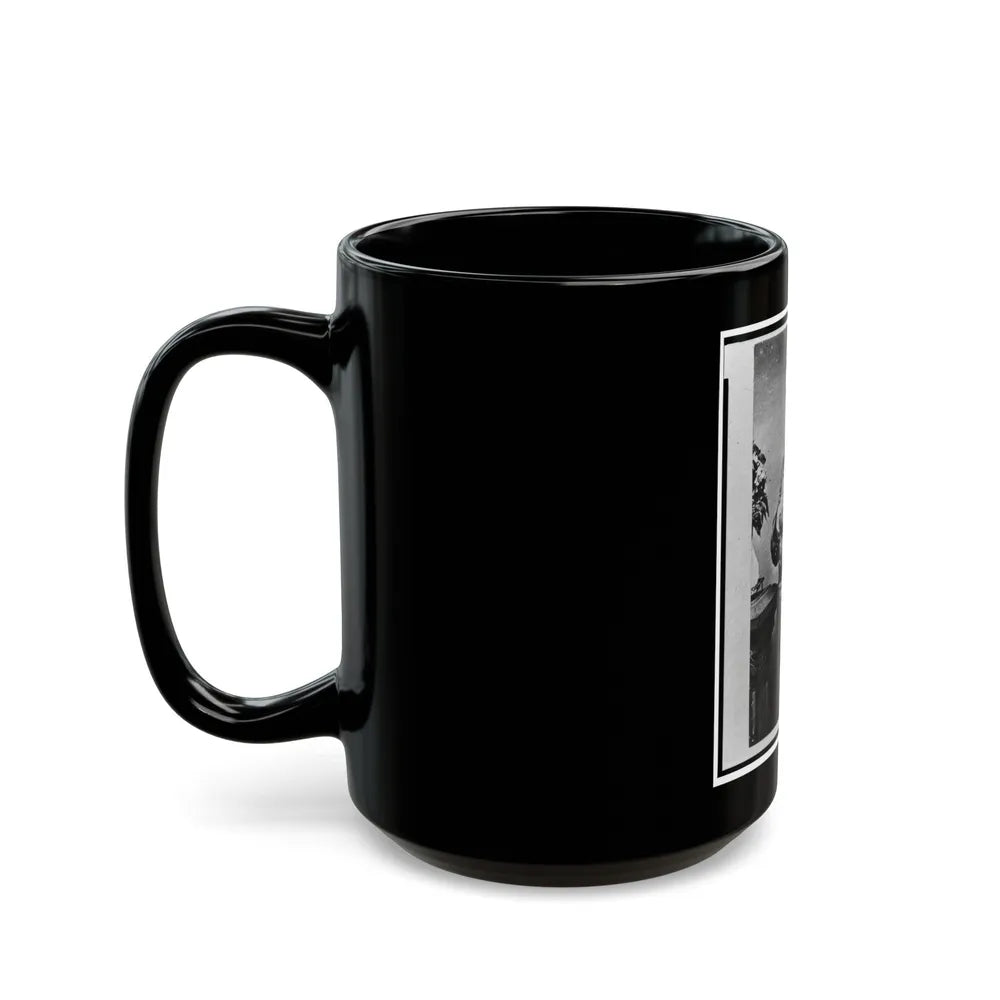 Roger Weightman Hanson, Three-Quarter Length Portrait, Standing, Facing Left (U.S. Civil War) Black Coffee Mug-Go Mug Yourself