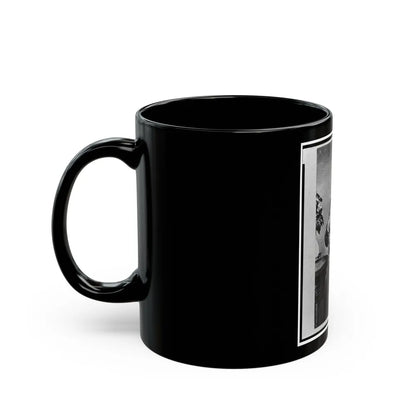 Roger Weightman Hanson, Three-Quarter Length Portrait, Standing, Facing Left (U.S. Civil War) Black Coffee Mug-Go Mug Yourself