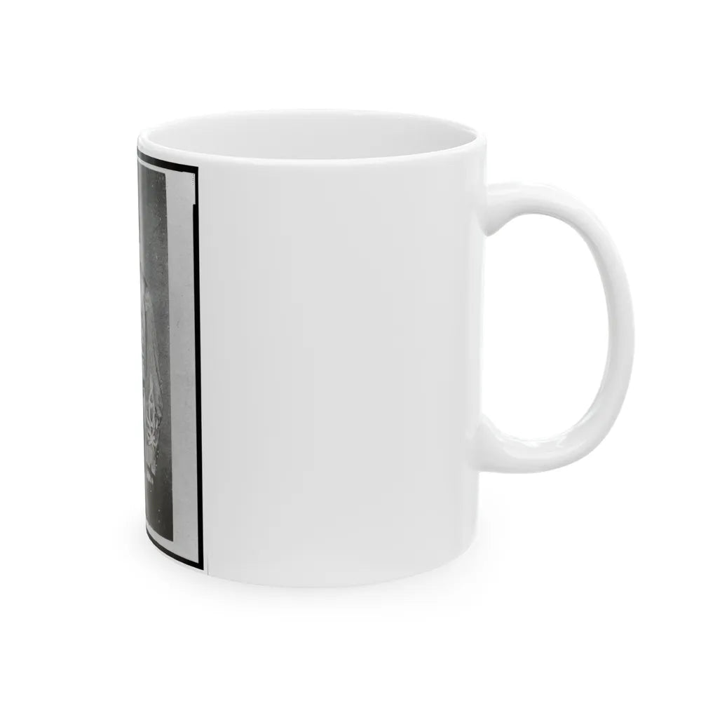 Roger Weightman Hanson, Three-Quarter Length Portrait, Standing, Facing Left (U.S. Civil War) White Coffee Mug-Go Mug Yourself