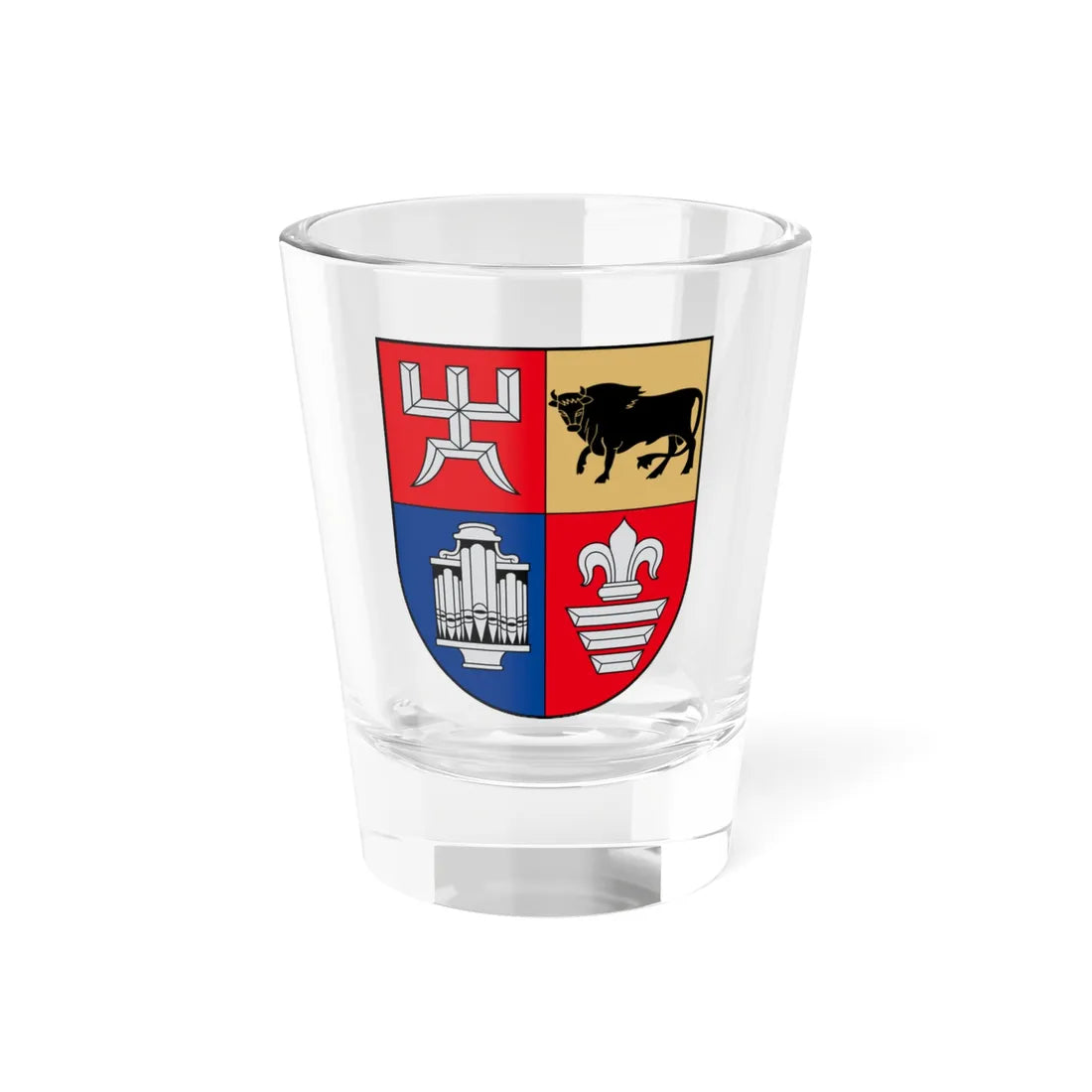 Rokiškis COA (Lithuania) (Coat of Arms) Shot Glass 1.5oz 1.5oz - Go Mug Yourself