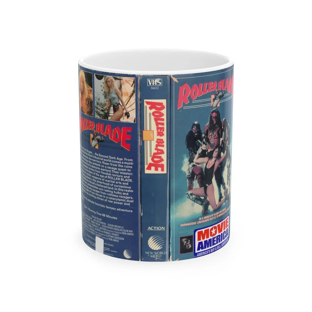 ROLLER BLADE (VHS COVER) - White Coffee Mug-11oz-Go Mug Yourself