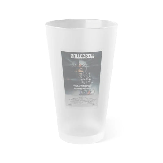 ROLLERBALL 1975 Movie Poster - Frosted Pint Glass 16oz-16oz-Frosted-Go Mug Yourself