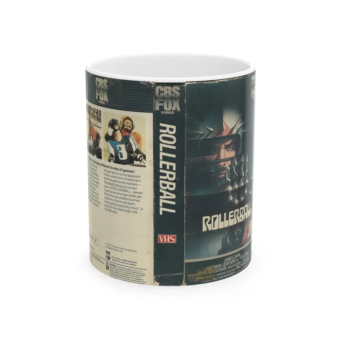 ROLLERBALL (VHS COVER) - White Coffee Mug 11oz - Go Mug Yourself
