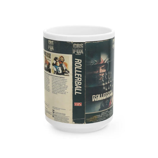 ROLLERBALL (VHS COVER) - White Coffee Mug-15oz-Go Mug Yourself