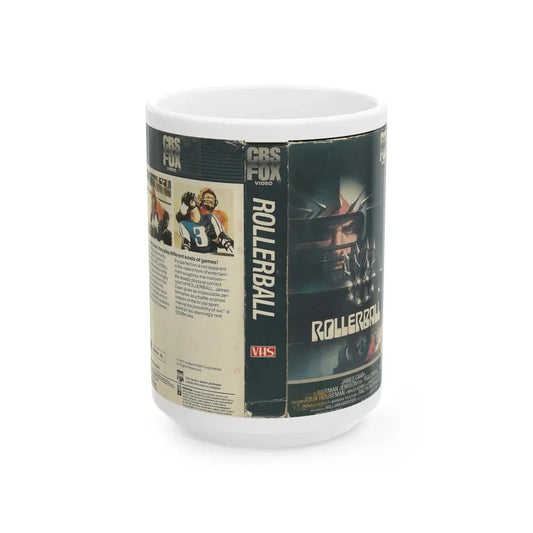 ROLLERBALL (VHS COVER) - White Coffee Mug 15oz - Go Mug Yourself