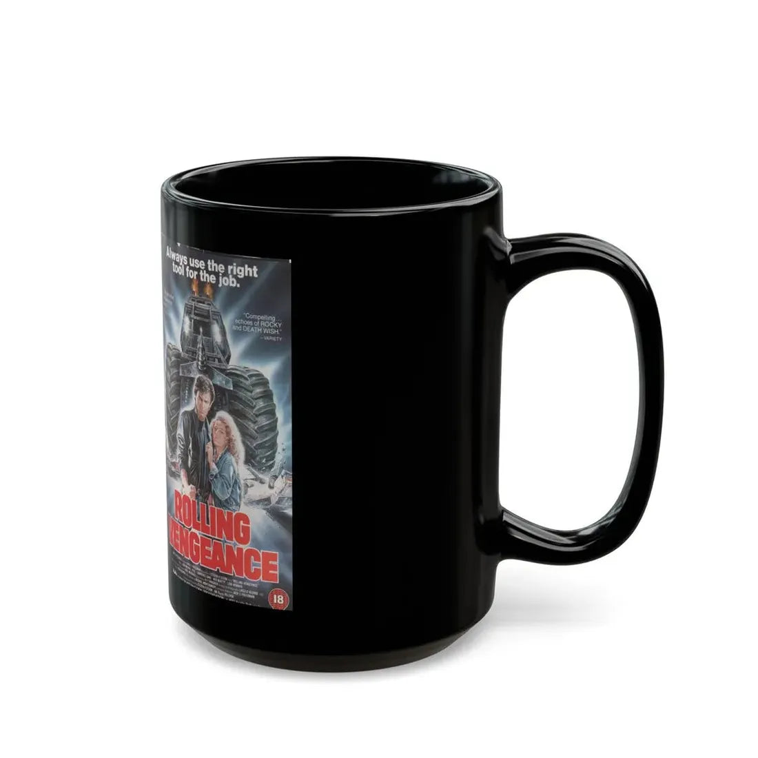 ROLLING VENGEANCE (VHS COVER) - Black Coffee Mug - Go Mug Yourself