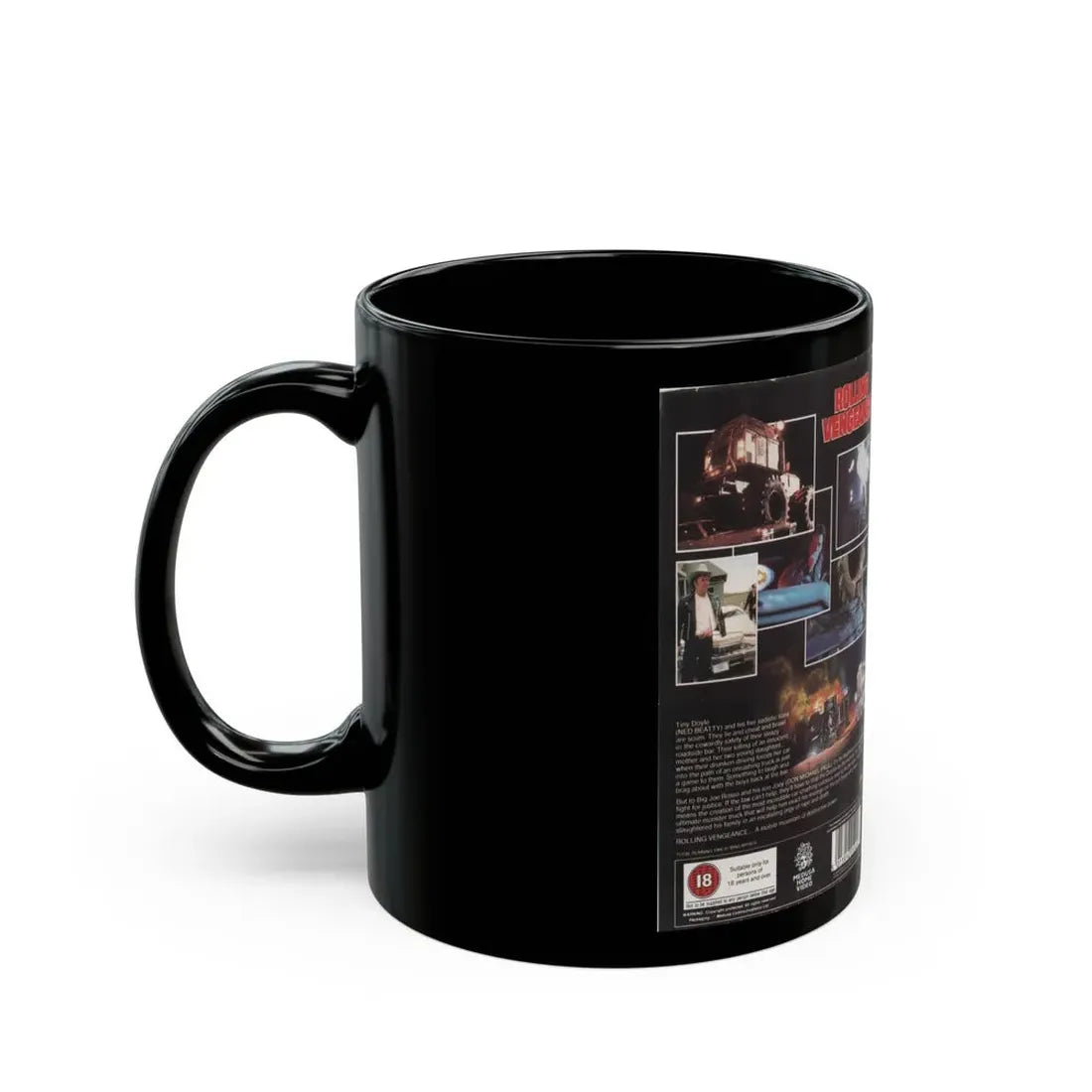 ROLLING VENGEANCE (VHS COVER) - Black Coffee Mug - Go Mug Yourself