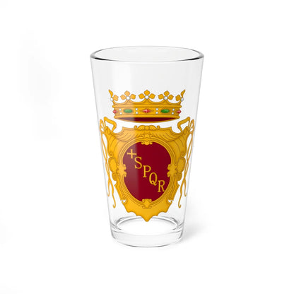 Roma-Stemma (Italy) (Coat of Arms) Pint Glass 16oz 16oz - Go Mug Yourself