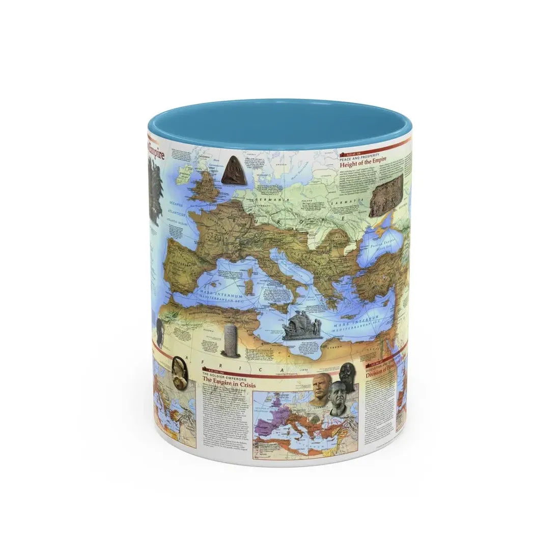 Roman Empire (1997) (Map) Accent Coffee Mug 11oz Light Blue - Go Mug Yourself