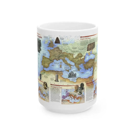 Roman Empire (1997) (Map) White Coffee Mug 15oz - Go Mug Yourself