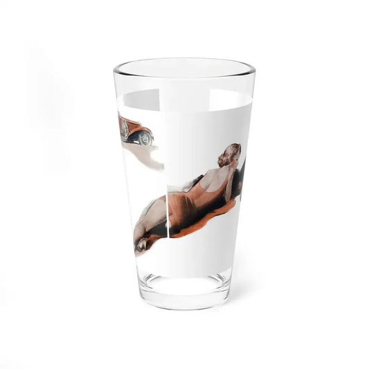 Romance 3.2 (2), Cosmopolitan, January 1934 (Magazine Illustration) Pint Glass 16oz 16oz - Go Mug Yourself