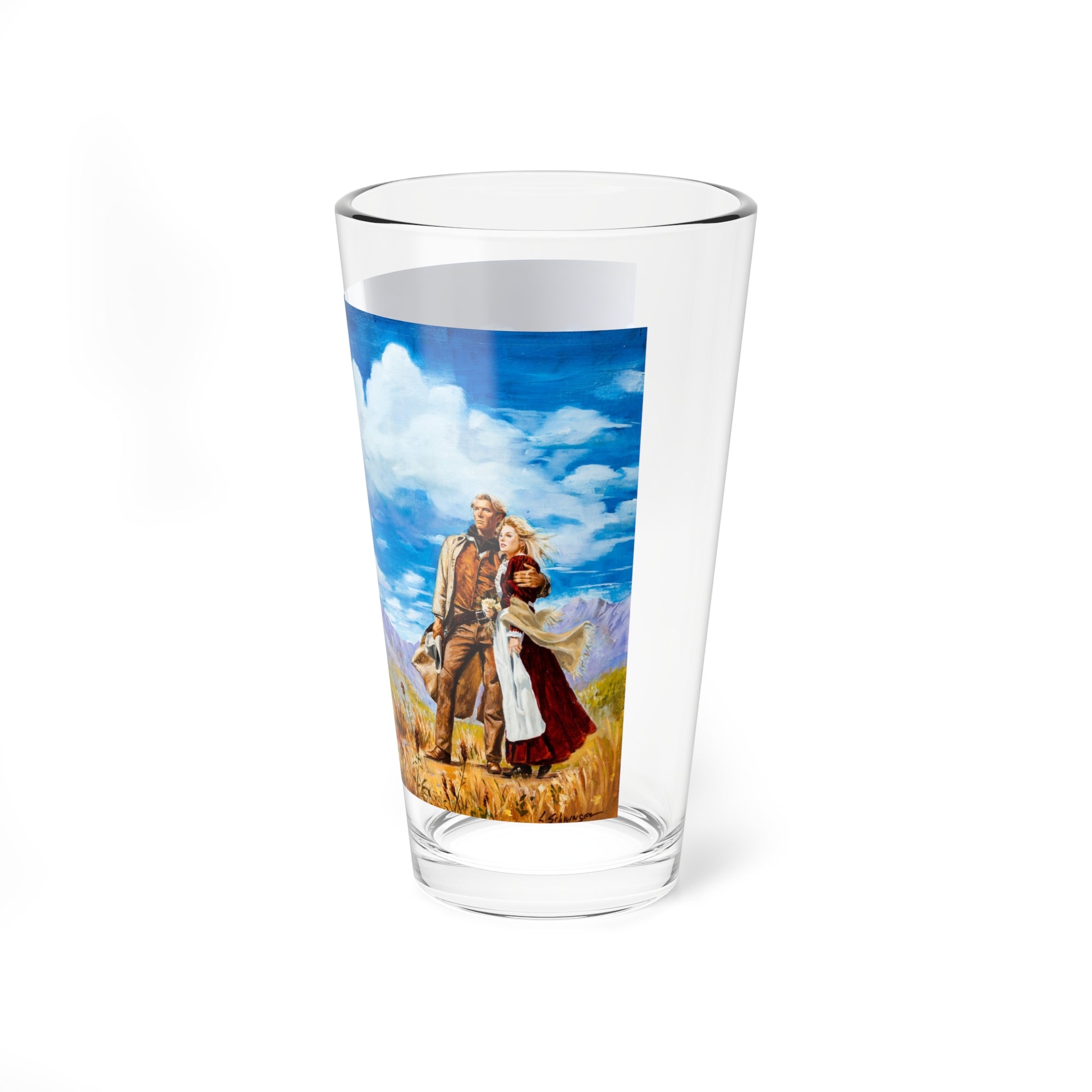 Romance Cover Illustration - Pint Glass 16oz-Go Mug Yourself