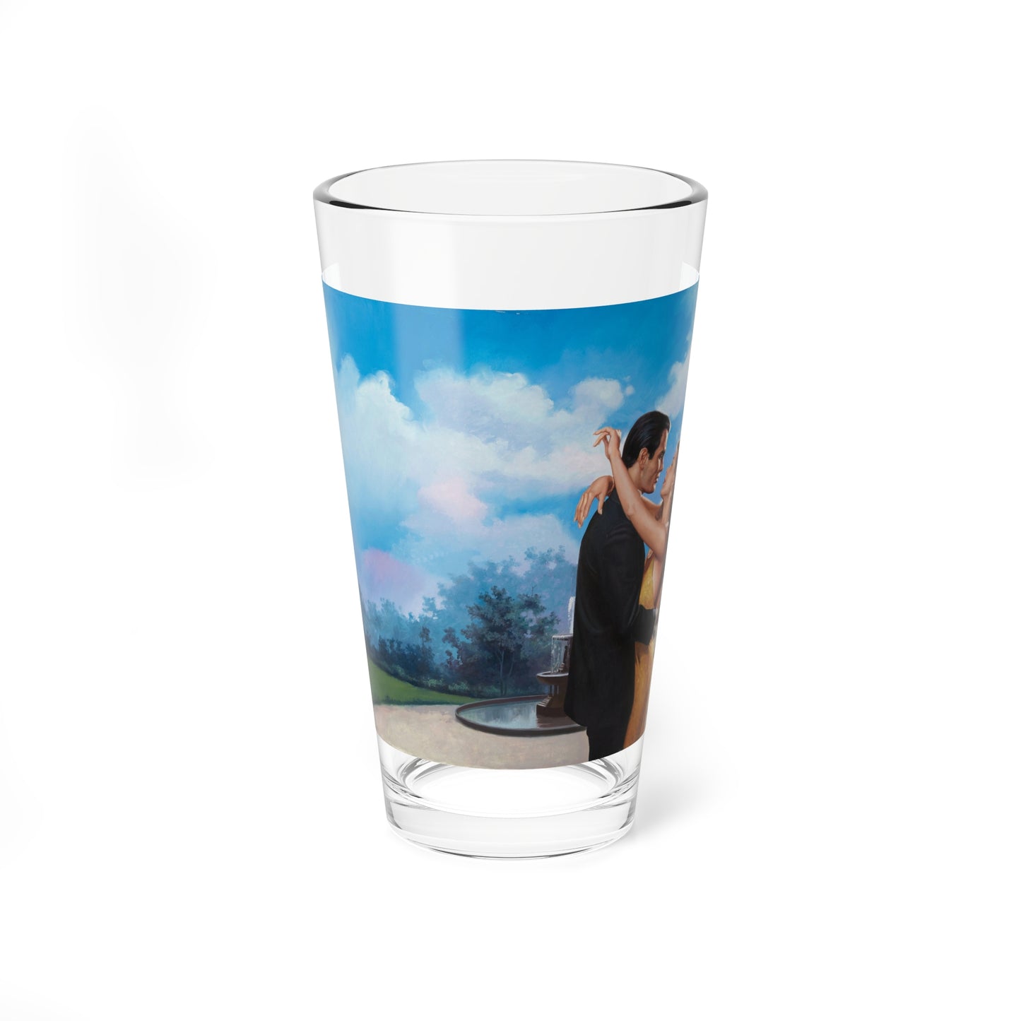 Romance Paperback Cover Illustration - Pint Glass 16oz-16oz-Go Mug Yourself