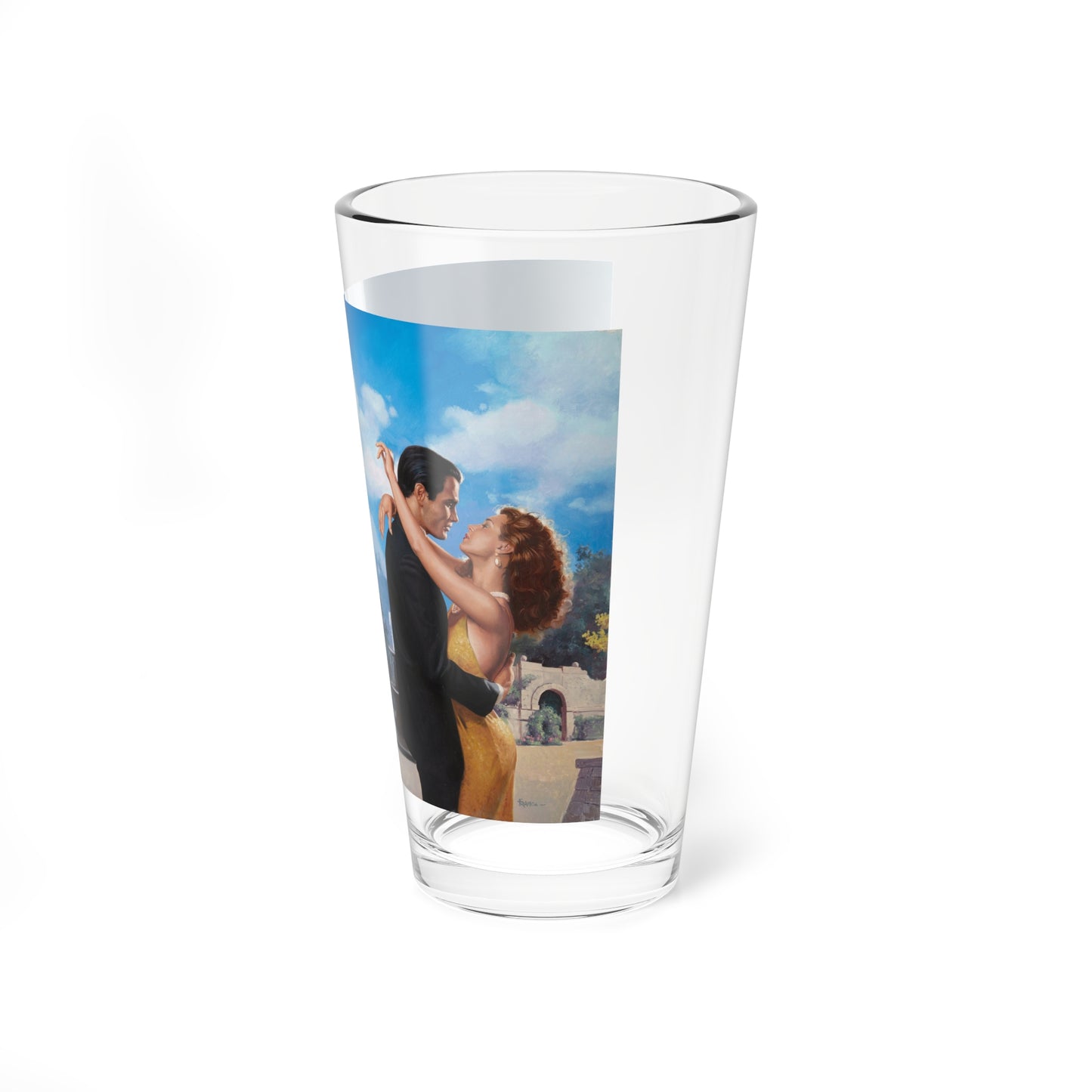 Romance Paperback Cover Illustration - Pint Glass 16oz-Go Mug Yourself