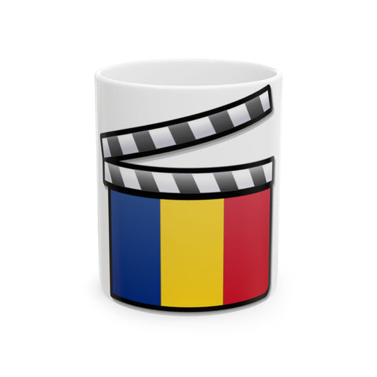 Romania film clapperboard (Oman) White Coffee Mug-11oz-Go Mug Yourself