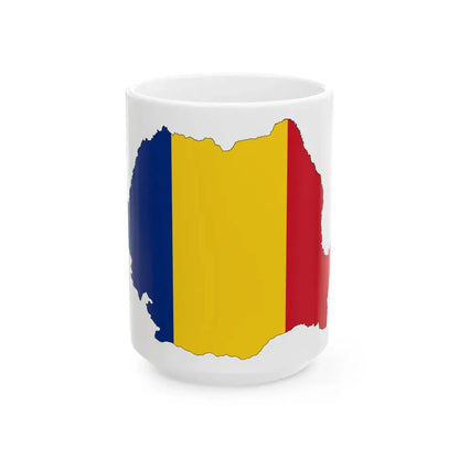 Romania-Flagmap (Oman) White Coffee Mug 15oz - Go Mug Yourself