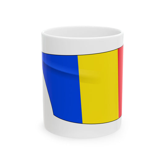 Romania Rowing Blade (Oman) White Coffee Mug-11oz-Go Mug Yourself