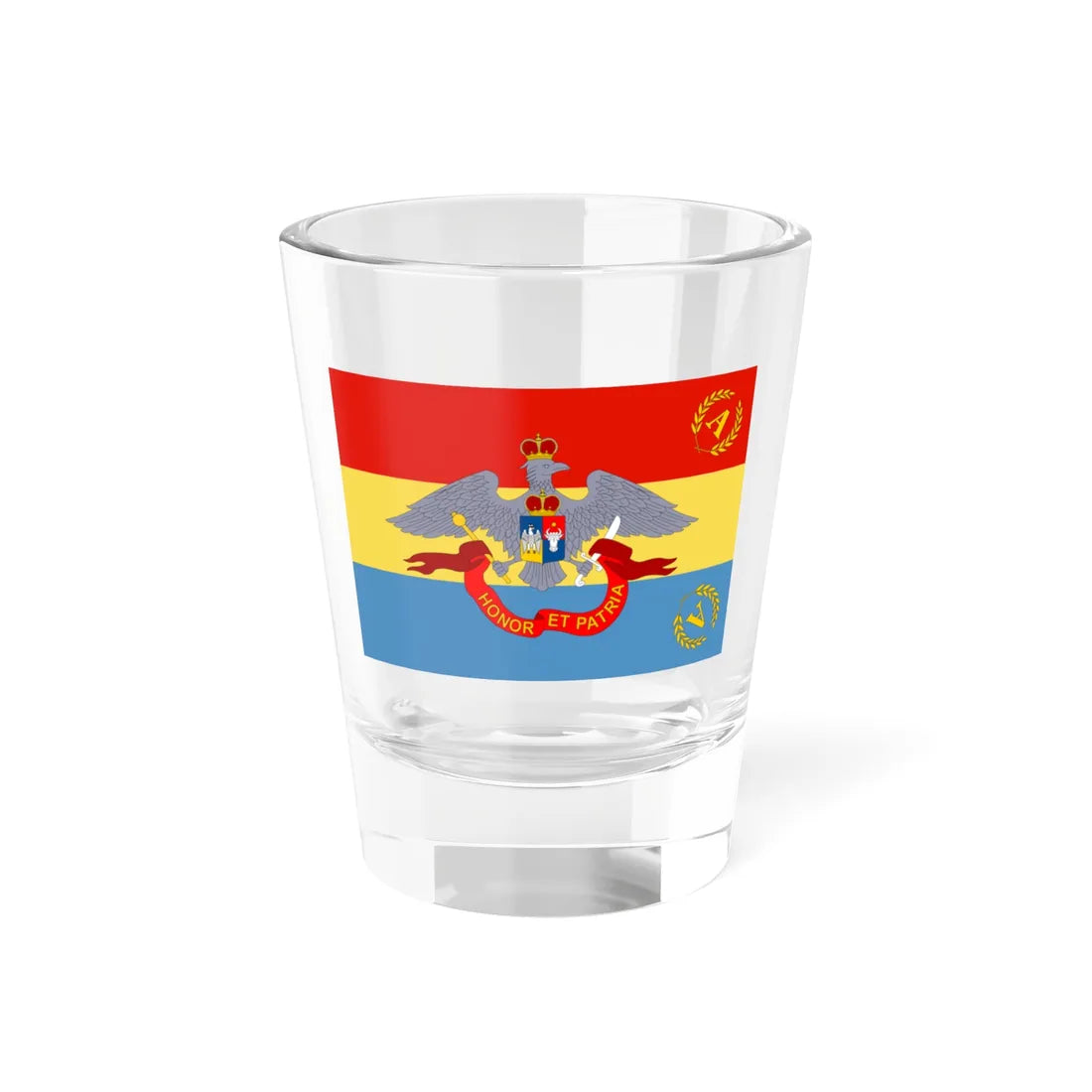 Romanian Army Flag - 1863 official model (Oman) Shot Glass 1.5oz 1.5oz - Go Mug Yourself